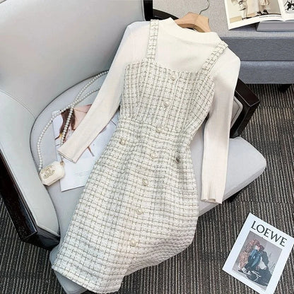 Plaid Dress Set