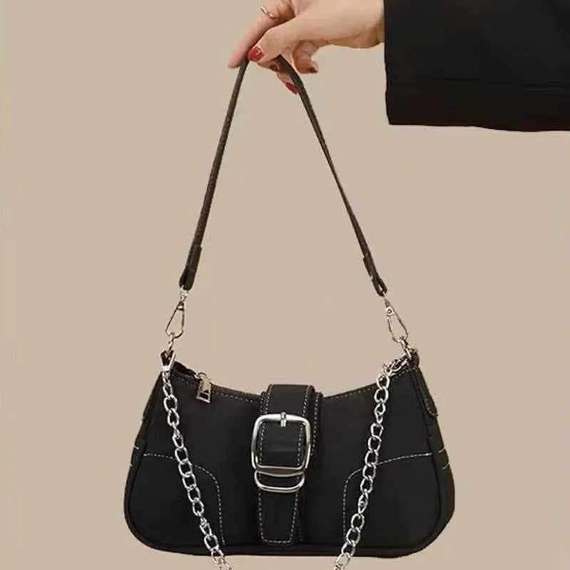 Retro Frosted Baguette Bag