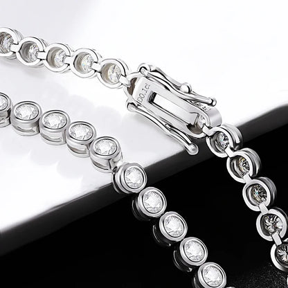 Moissanite Silver Tennis Bracelet