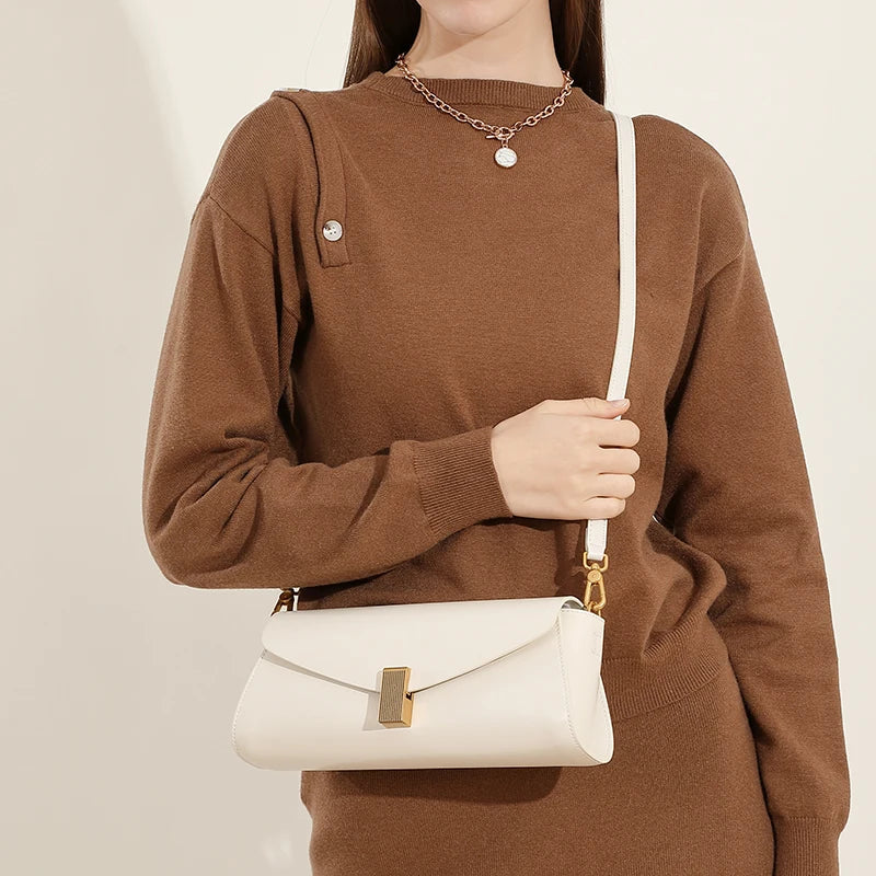 Square Leather Shoulder Bag