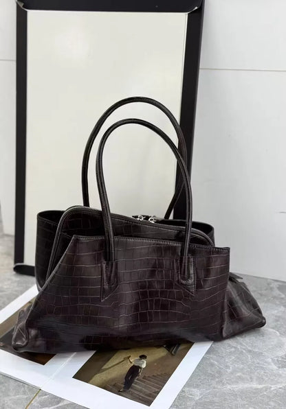 Retro Crocodile Pattern Tote Bag
