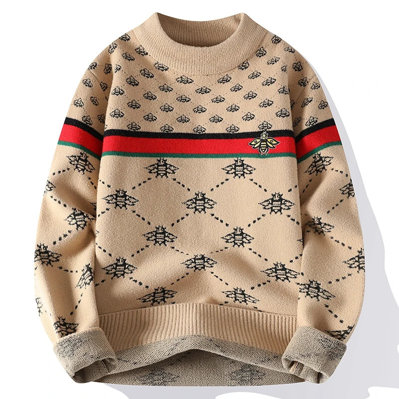 Bee Embroidery Cashmere Sweater