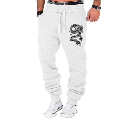 Dragon print jogger pants