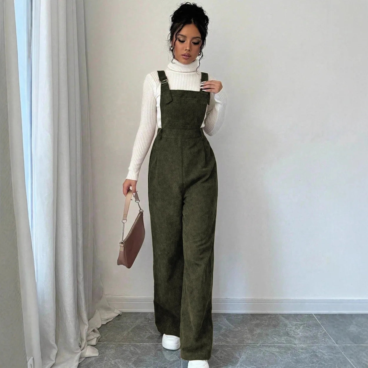 Corduroy Overalls Set