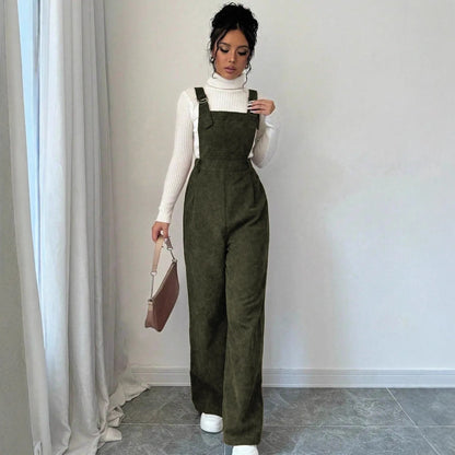 Corduroy Overalls Set