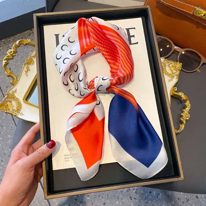 Luxury Silk Plaid Hijab Scarf