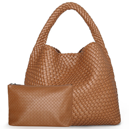 Woven Leather Tote