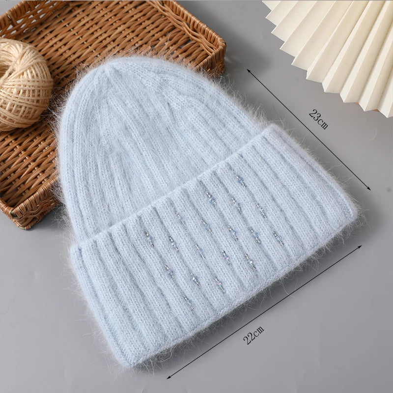 Women’s Angora Rabbit Fur Beanie