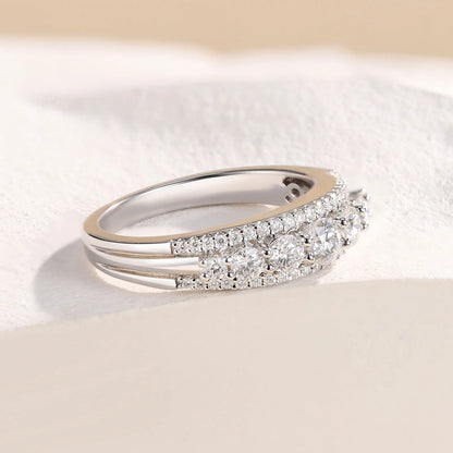 Moissanite Eternity Wedding Band