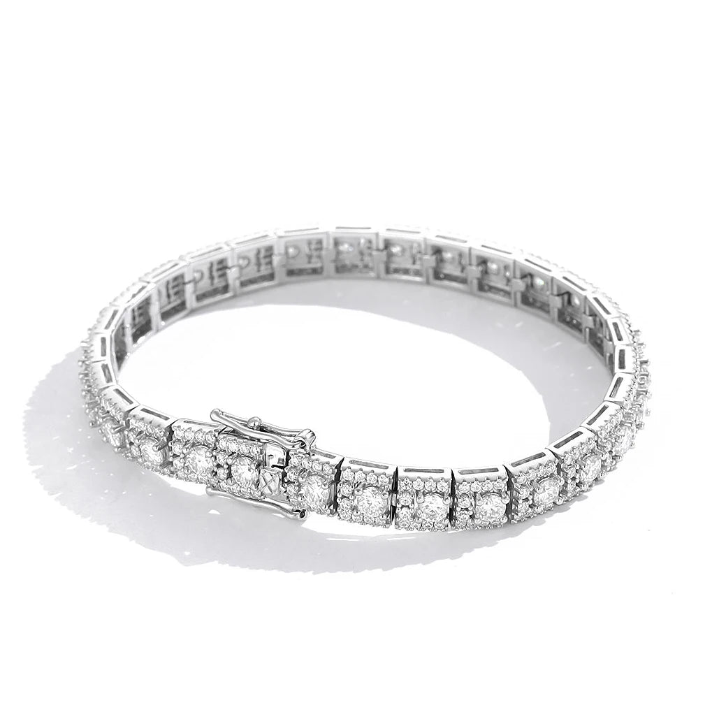 Women’s Moissanite Sterling Silver Bracelet