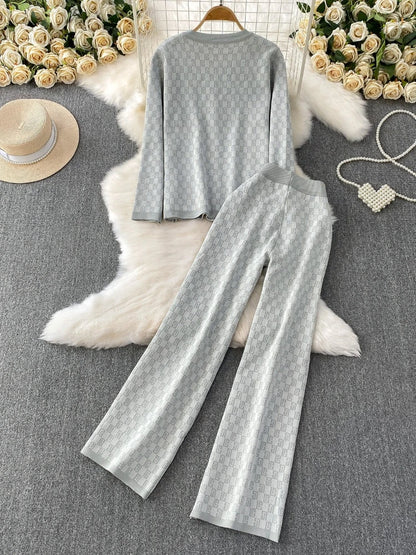Plaid Jacket & Pants Set