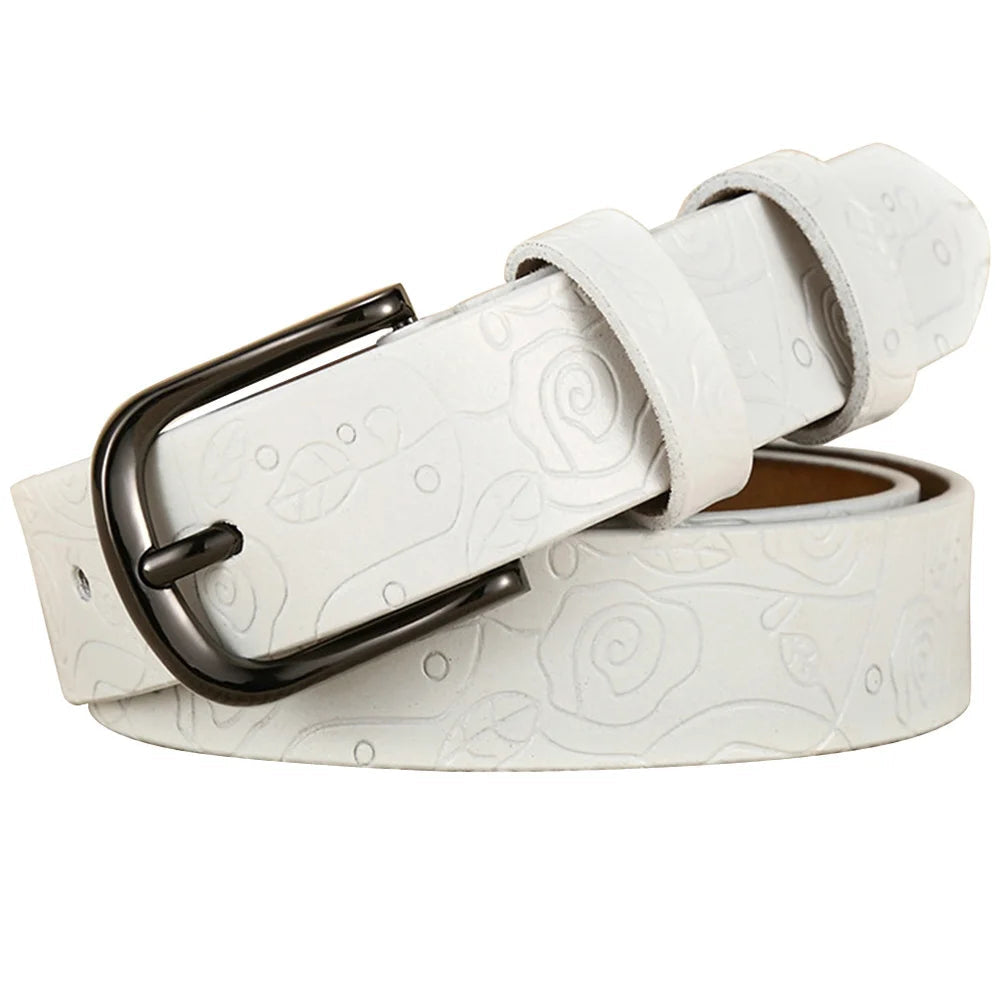 Floral Leather Belt