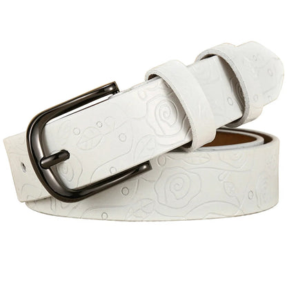 Floral Leather Belt