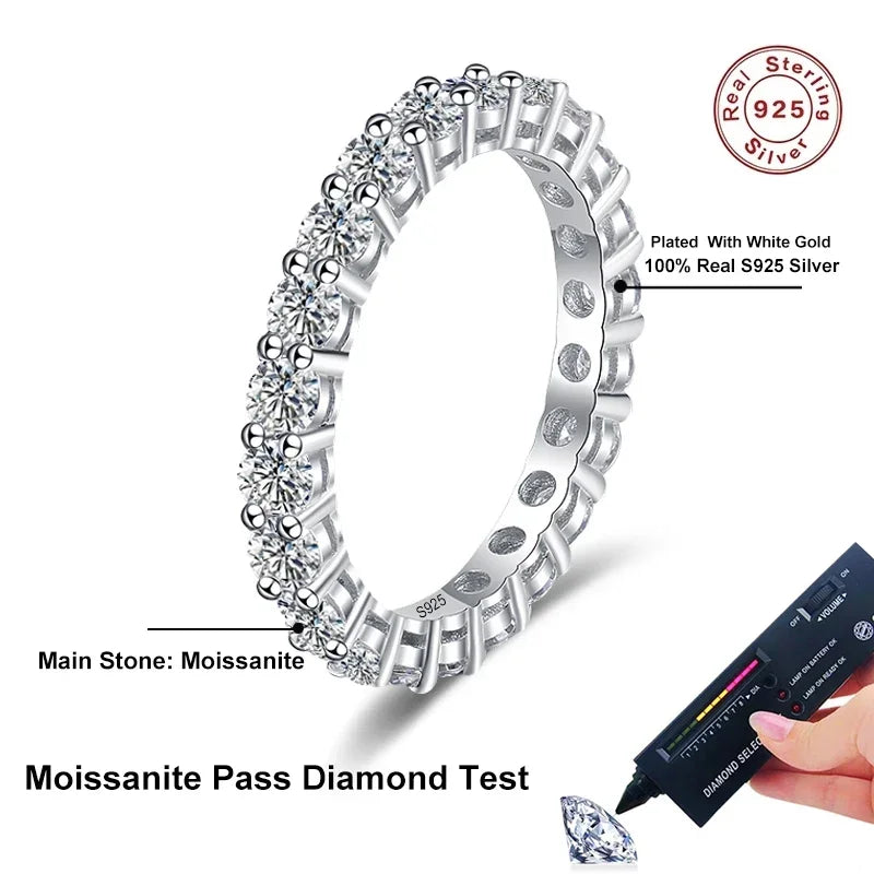 3mm Moissanite Silver Ring