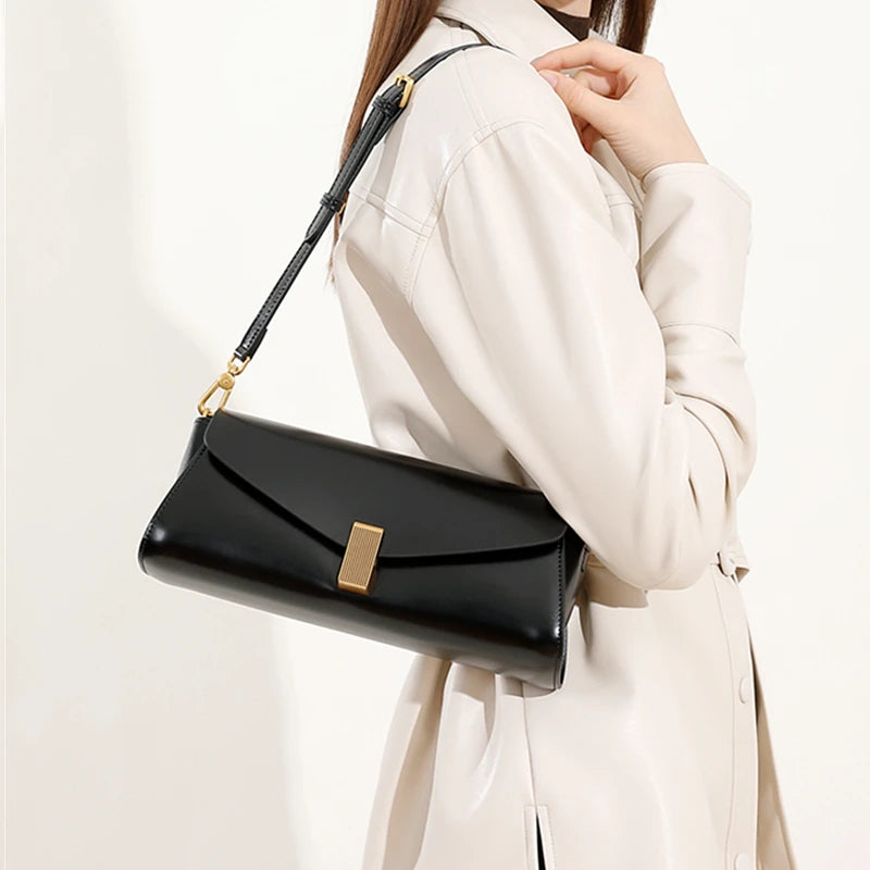 Square Leather Shoulder Bag