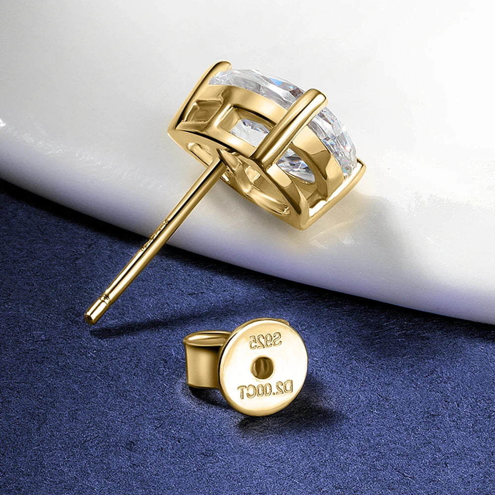 Pear Cut Moissanite Stud Earrings