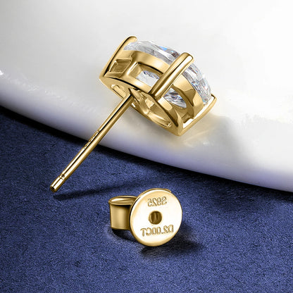 Pear Cut Moissanite Stud Earrings