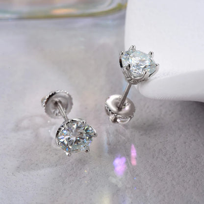 Colorful Moissanite Stud Earrings