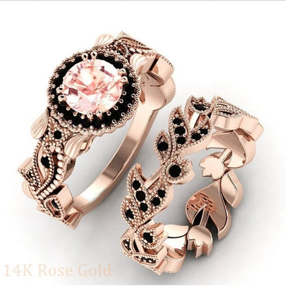 Vintage Rose Gold Ring Set