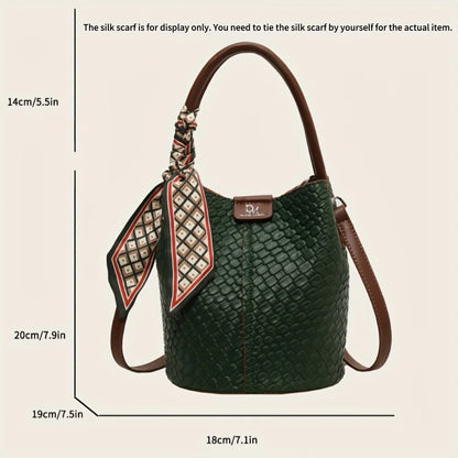 Woven Bucket Shoulder Bag