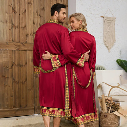 Autumn Baroque Style Couple Robe