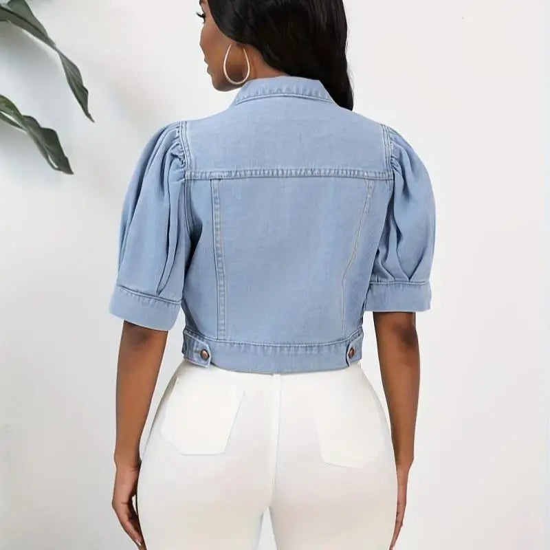PU Leather Denim Jacket