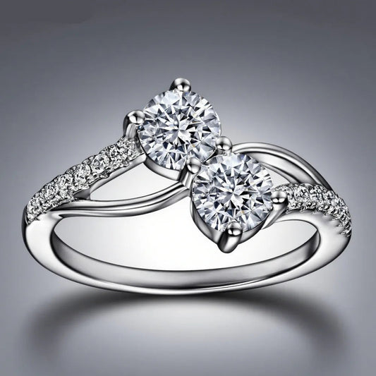 Moissanite Silver Ring