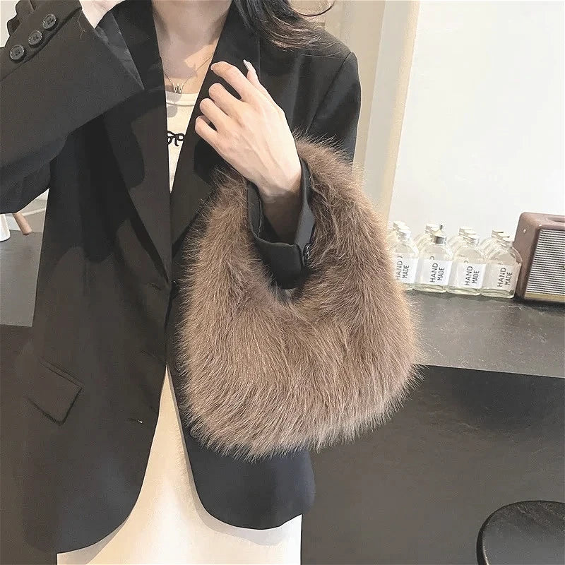 Plush Faux Fur Tote