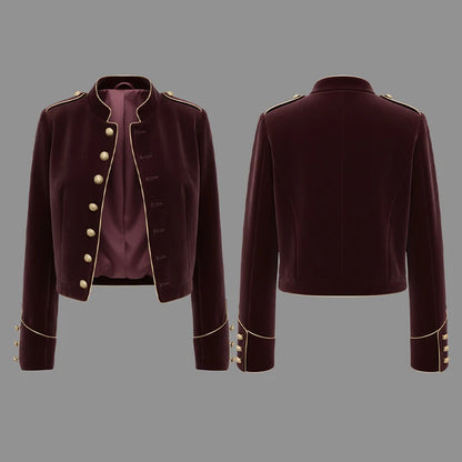 Velvet Wine Red Jacket