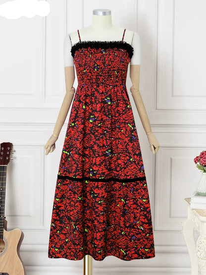 Bohemian Lace Patchwork Strap Dress