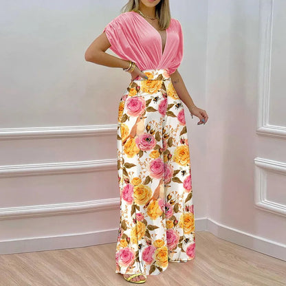 V-Neck Two-Piece Set