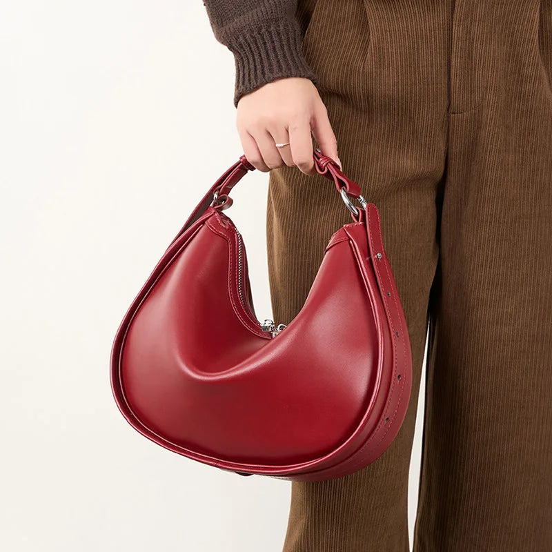 Half Moon Leather Bag