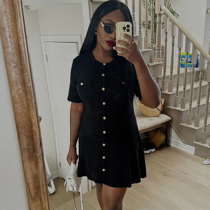 Ribbed Knit Mini Dress