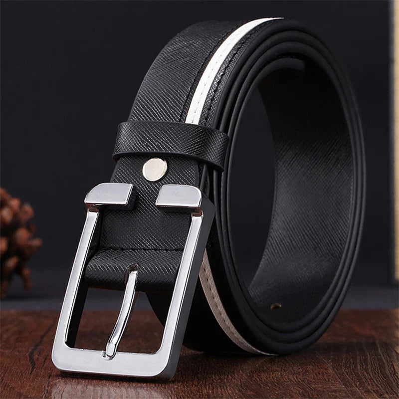 Men’s leather pin belt