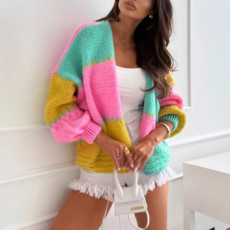 Contrast Color Sweater