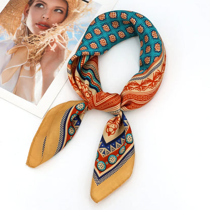Luxury Print Silk Square Scarf