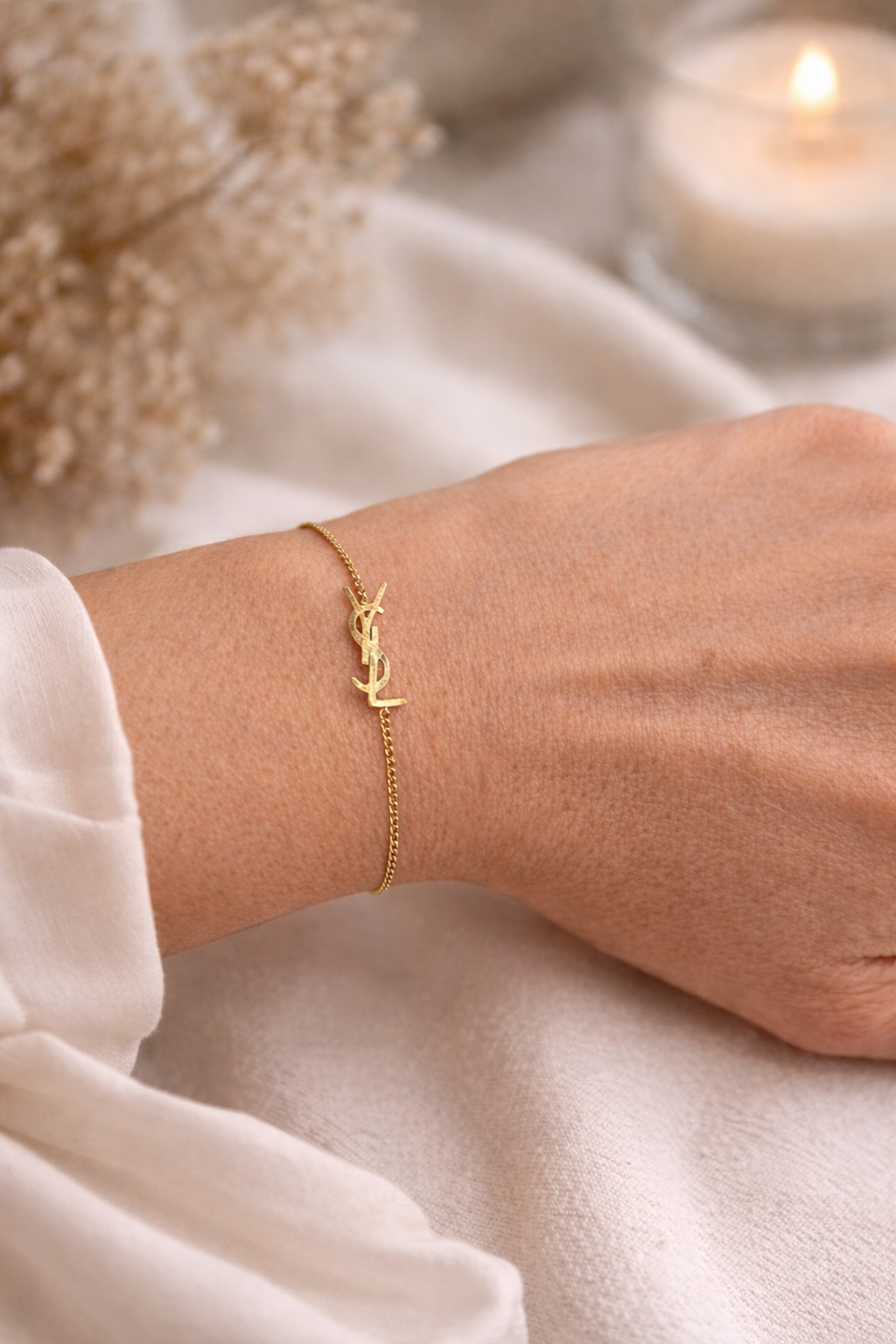 Dainty Gold Initial Bracelet – Minimal Everyday Jewelry