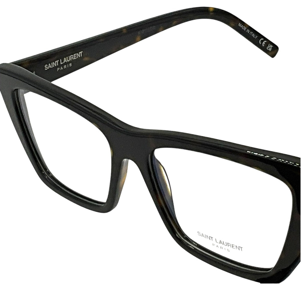 Saint Laurent Havana Tortoiseshell Prescription Eyeglasses