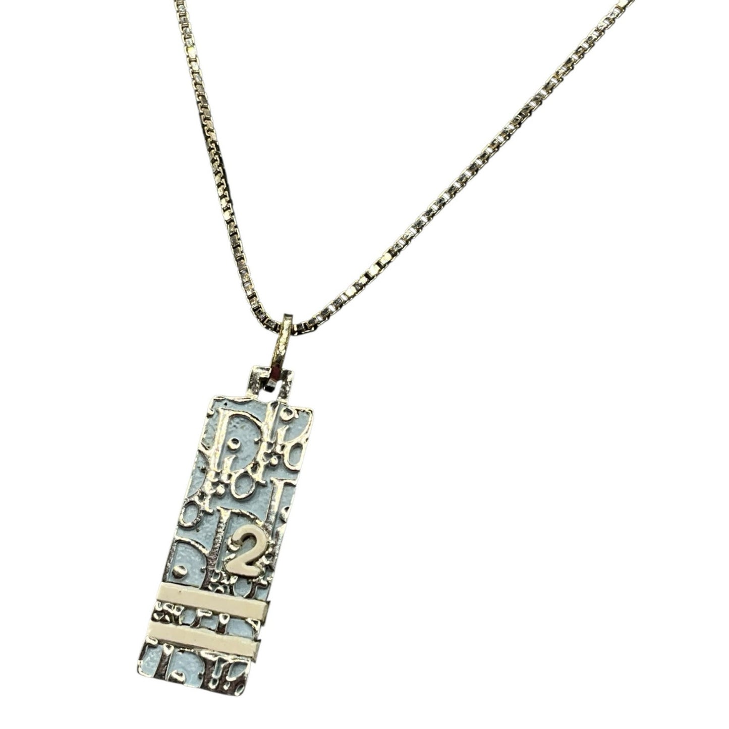 Dior Light Blue Trotter Necklace