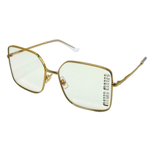 Miu Miu Eyewear Logo-Engraved Square-Frame Glasses