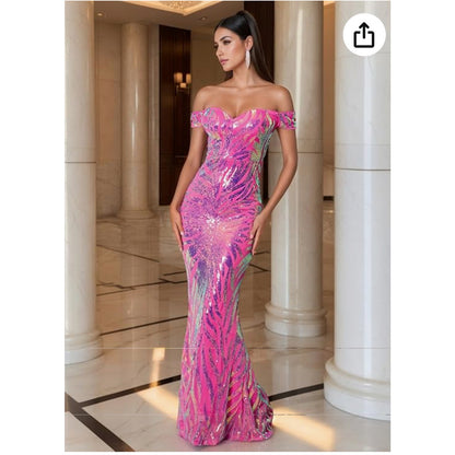 Romagic  of the shoulder formal dress