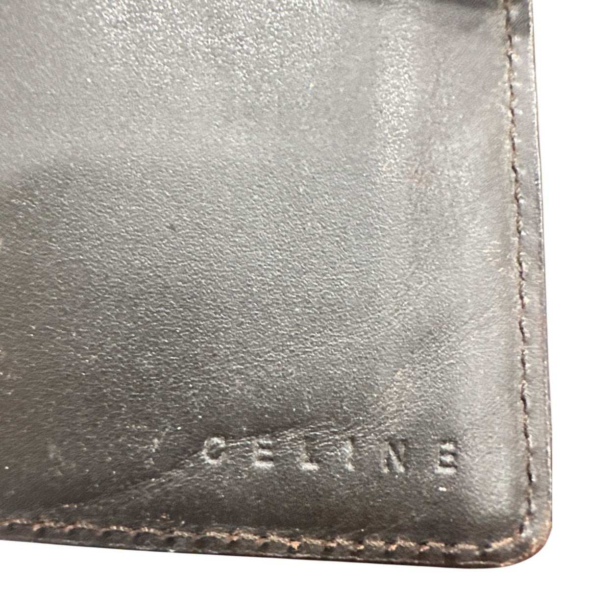 Celine Brown Macadam Gold Rhodium Wallet