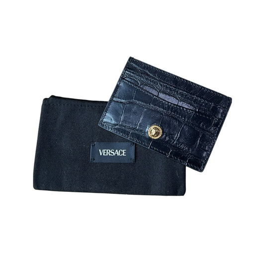 Versace Crocodile Leather Cardholder
