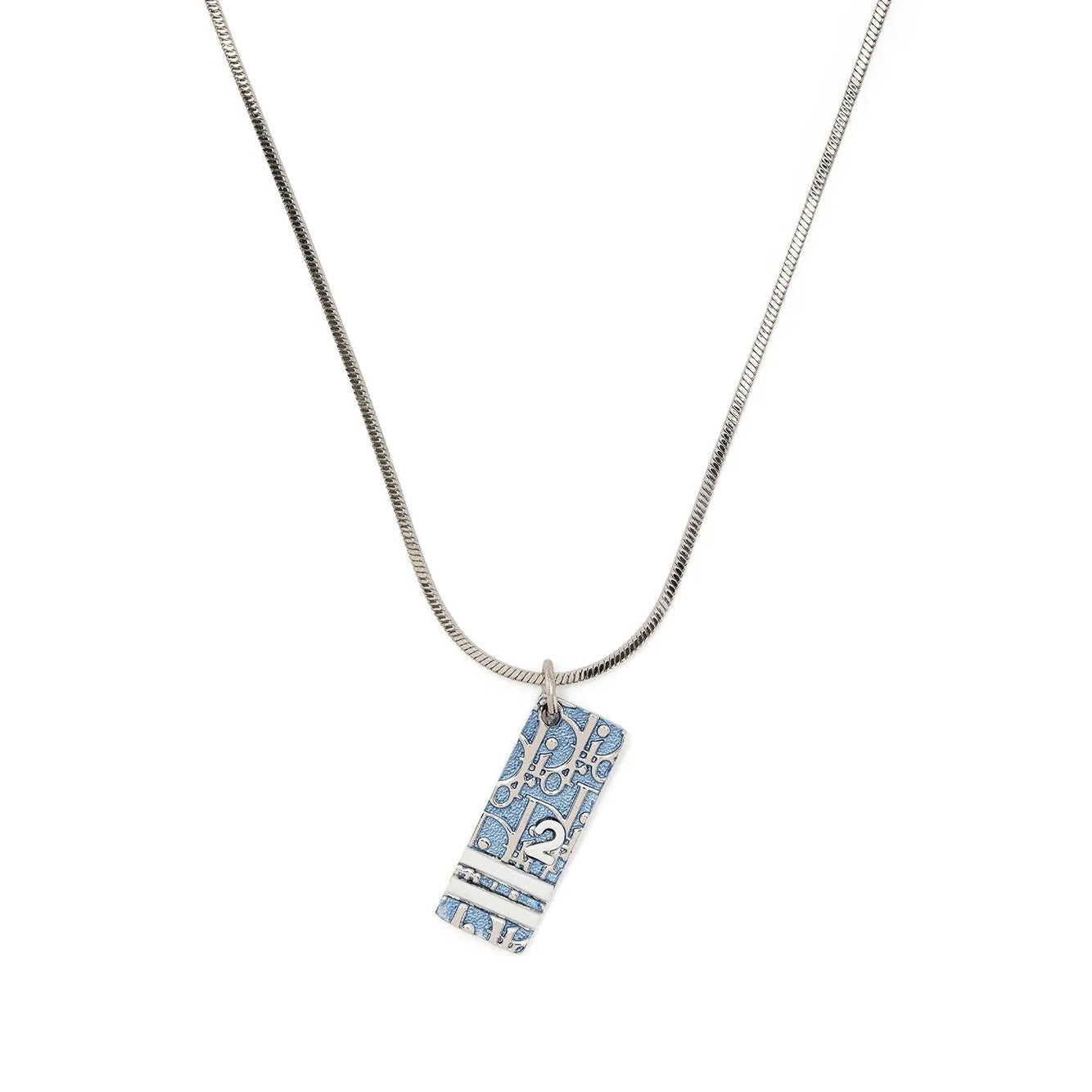 Dior Oblique Trotter Necklace Blue