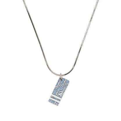 Dior Oblique Trotter Necklace Blue