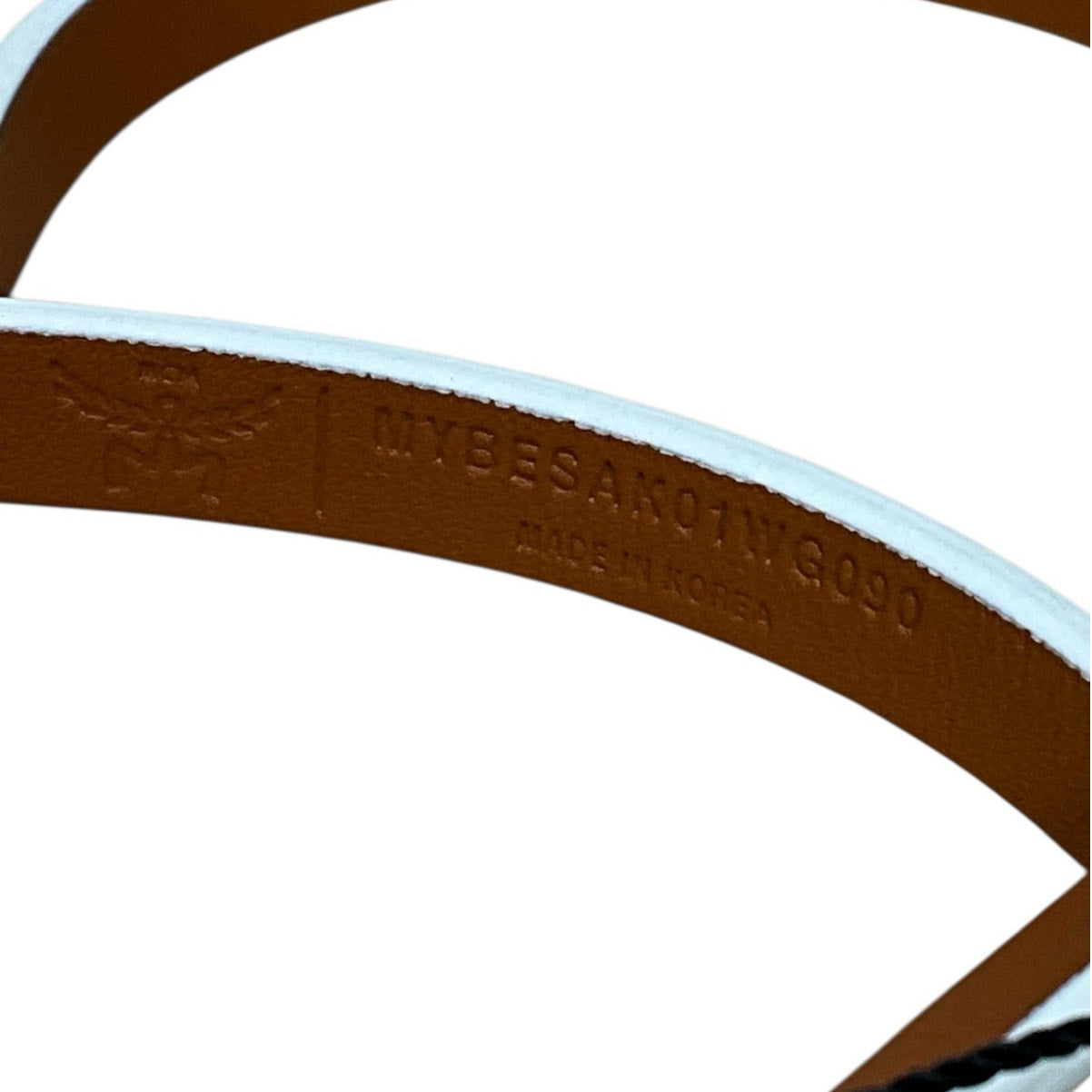 MCM Reversible Diamond Napa Belt / White