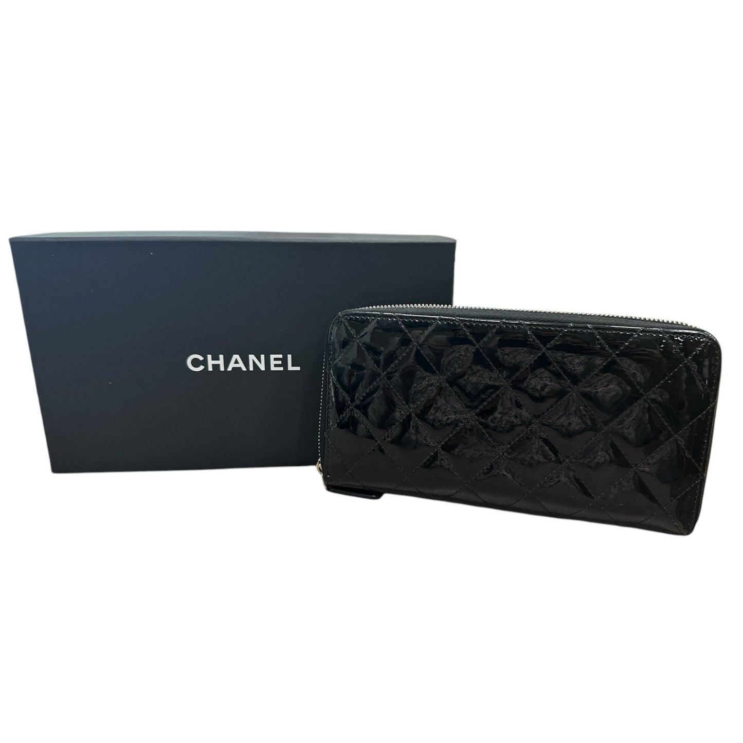 Chanel Patent Quilted Wallet