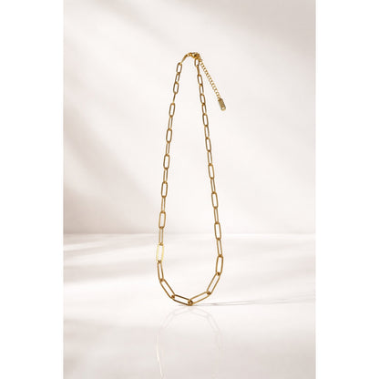 Gold Tone Chain Necklace – Minimalist Link Chain