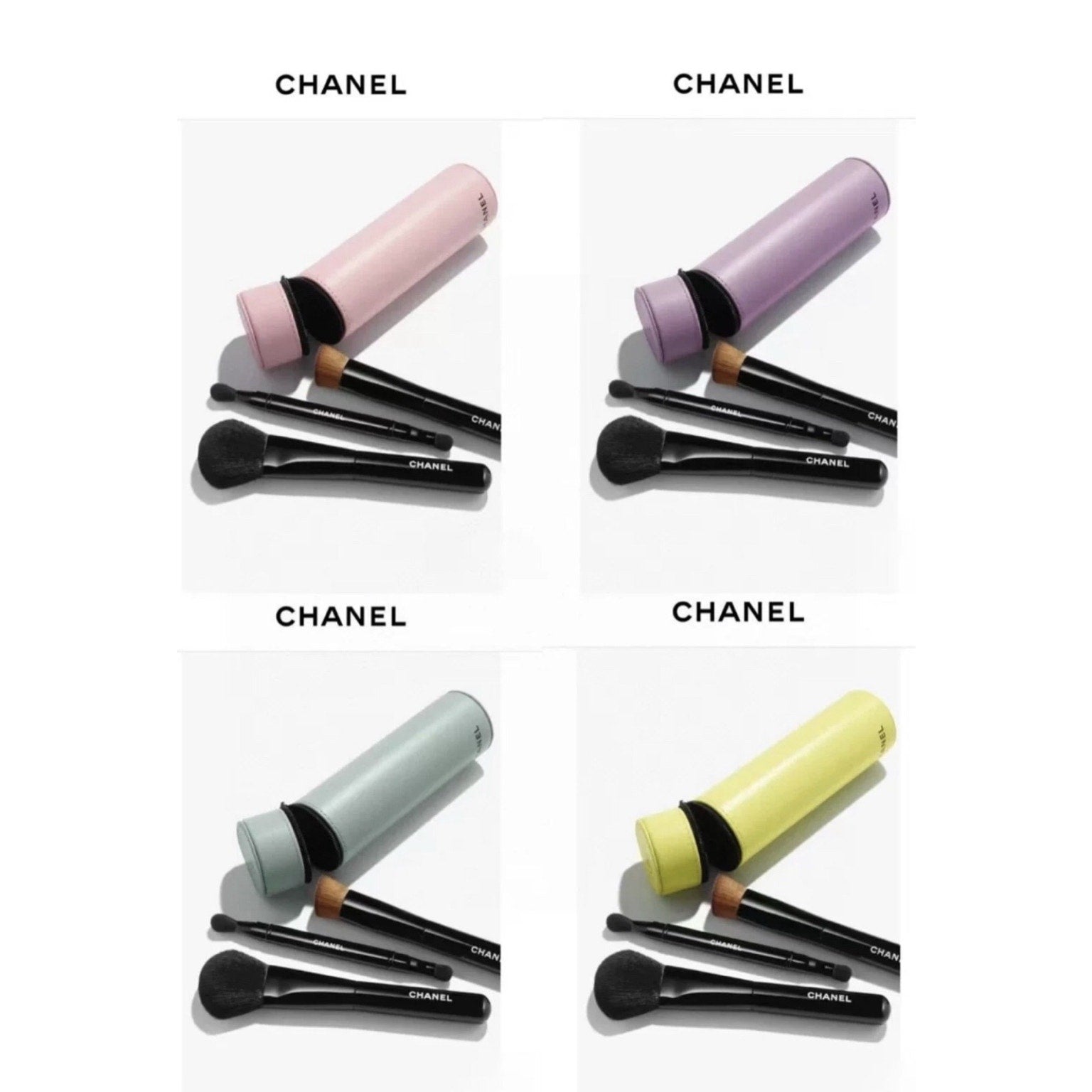 CHANEL GWP Travel Makeup Brush Set w/ Zipper Case (LIMITED EDITION)
