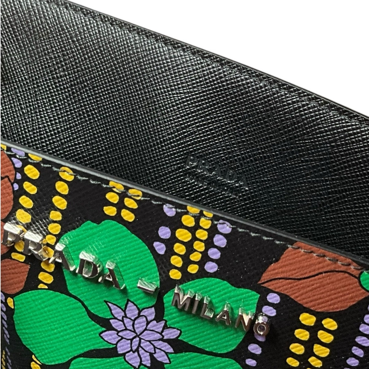 Prada Saffiano Leather Flower Print iPad Tablet Case NWT